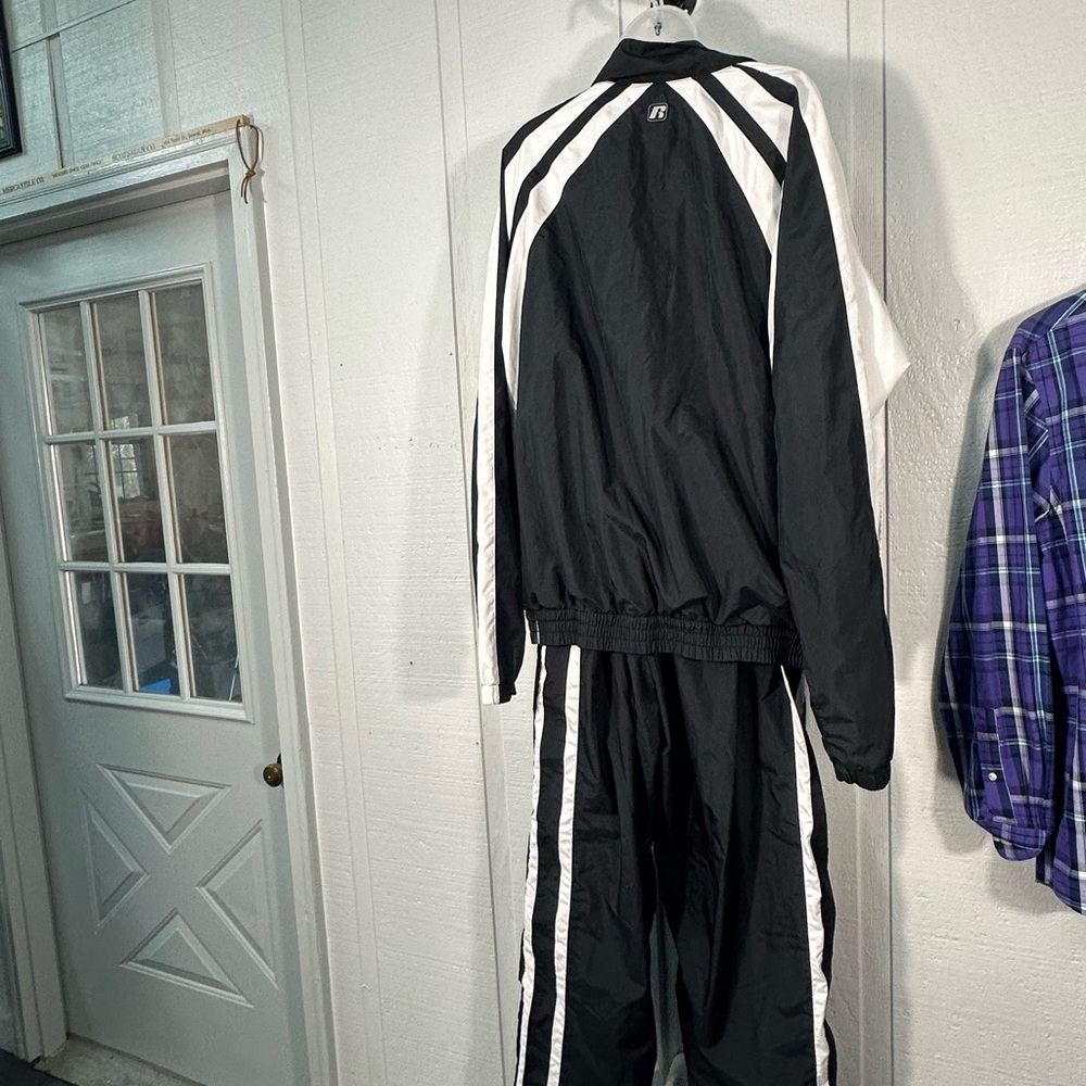Russel Black and White Track Suit Size XL EUC - Picture 6 of 11